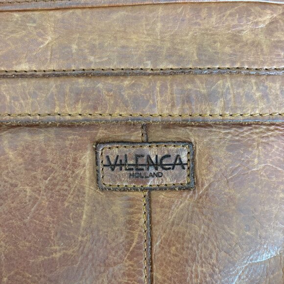 Vilenca Holland LUGGAGE BROWN Large Woven Messenger Crossbody Zip-Top Bag! - Picture 6 of 7